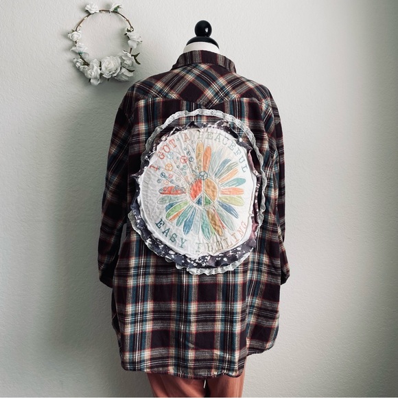 Reworked Boho Flannel “I Got A Peaceful Easy Feeling” - Picture 16 of 16